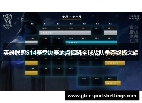 英雄联盟S14赛季决赛地点揭晓全球战队争夺终极荣耀